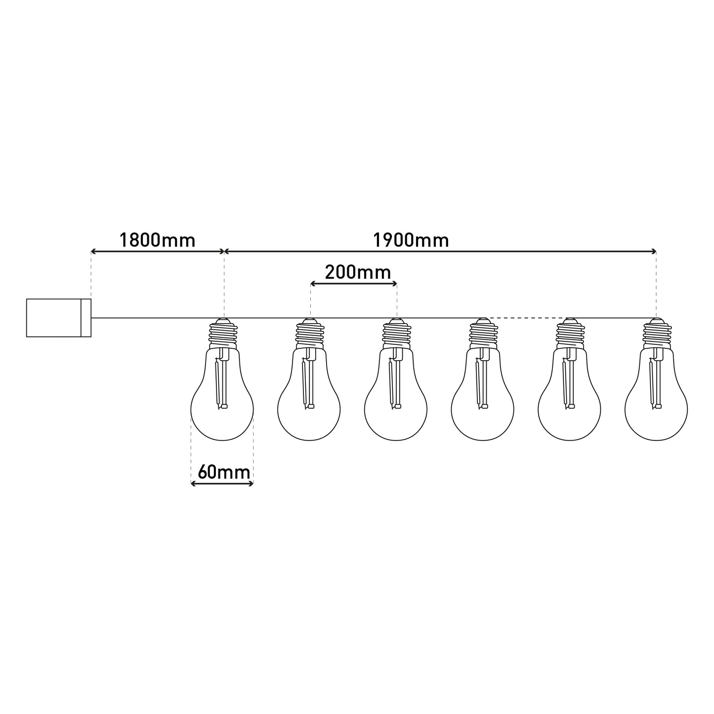 10er LED Solar-/Außen-/Lichterkette "LINDA" L: 370cm