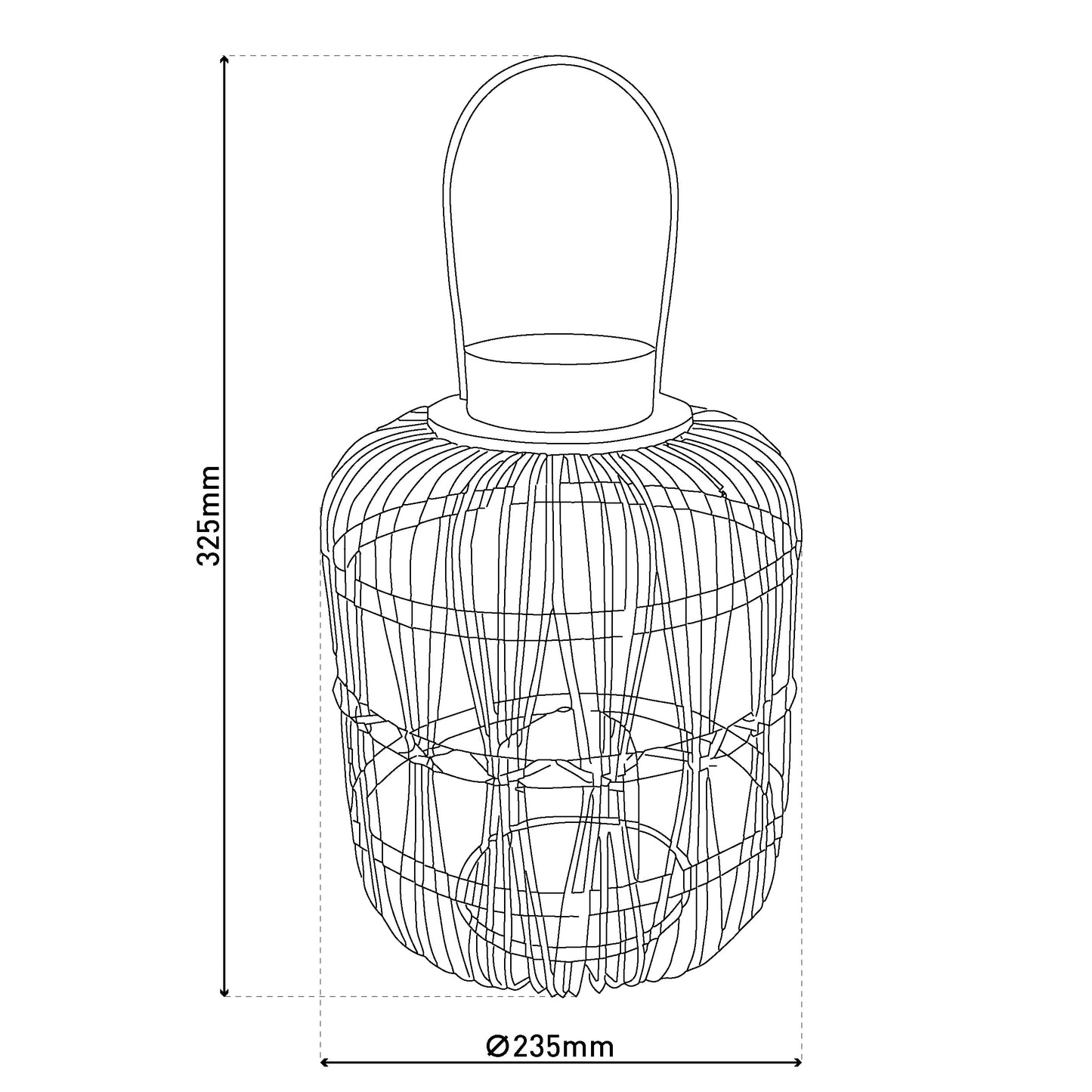 LED Dekoleuchte "KORBINIAN" Inkl. Timer H: 32,5cm