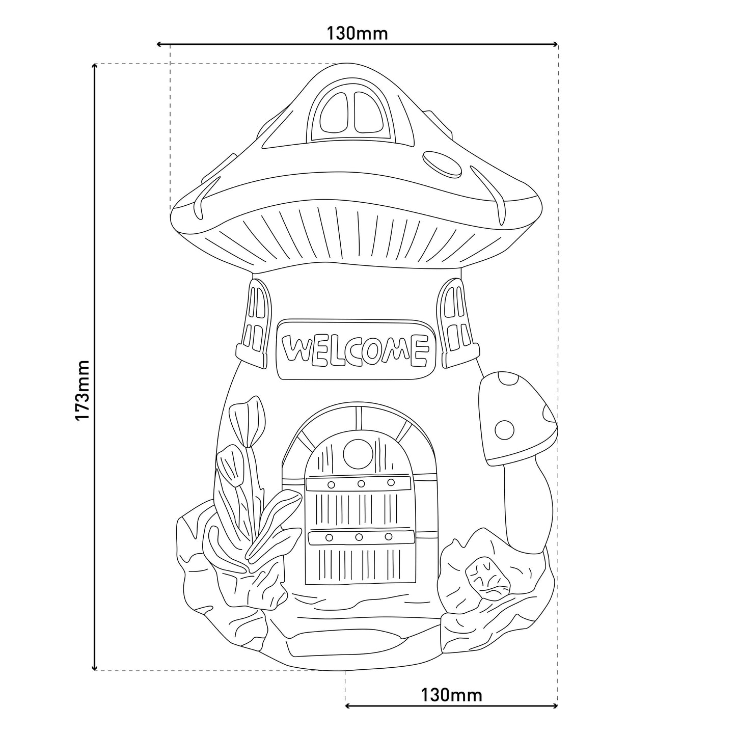 Solar-/Dekoleuchte "MUSHROOM" H: 17,3cm