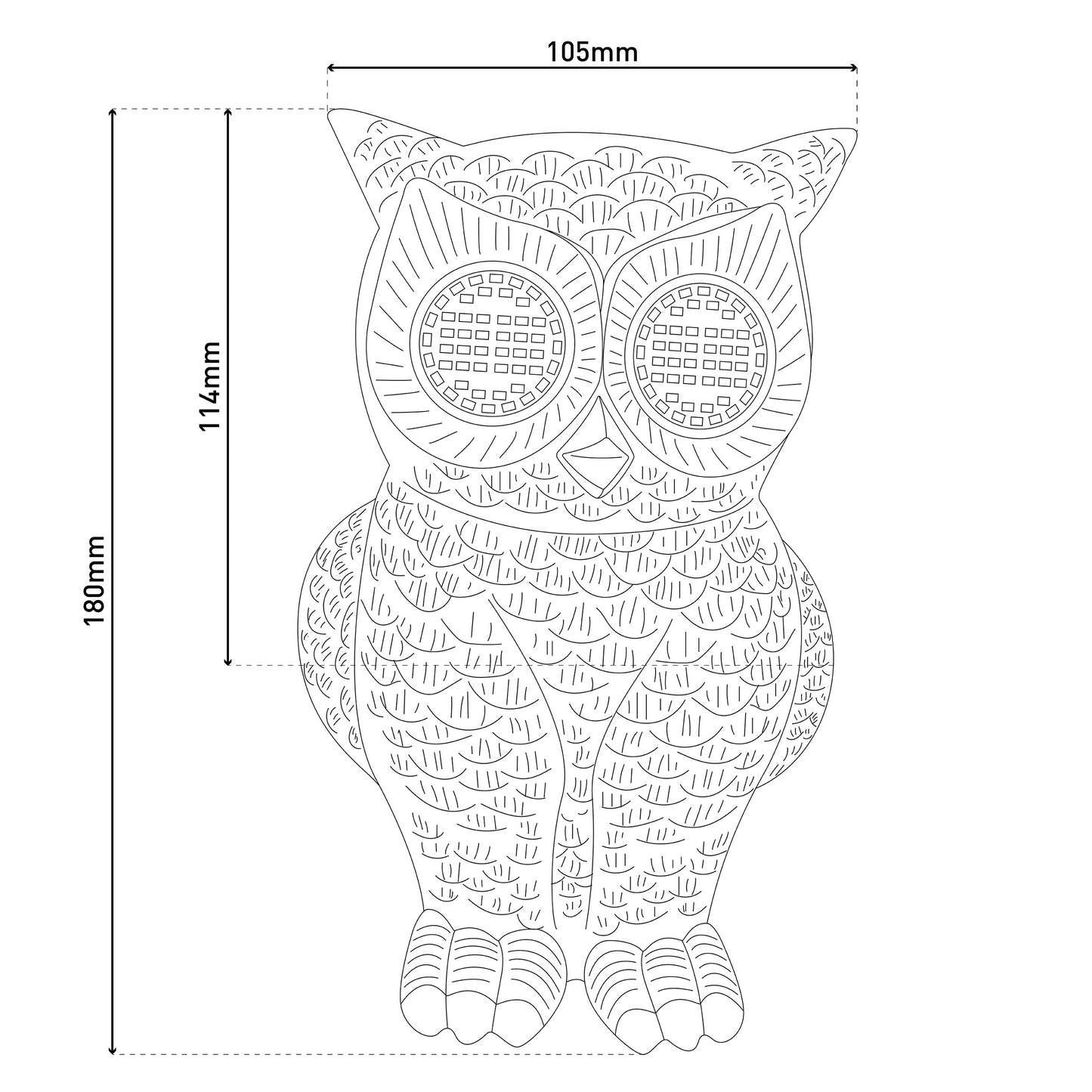 Solar-/Dekoleuchte "BUBO" inkl. Rolling Eye H: 19cm