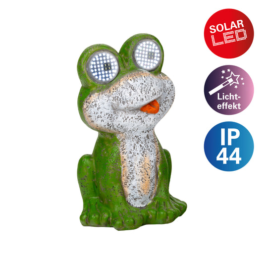 Solar-/Dekoleuchte "FROGGEL" inkl. Rolling Eye H: 19cm
