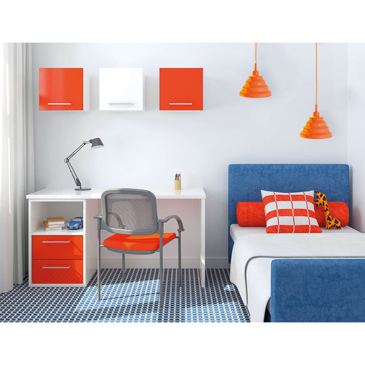 Pendelleuchte "CARA" in orange