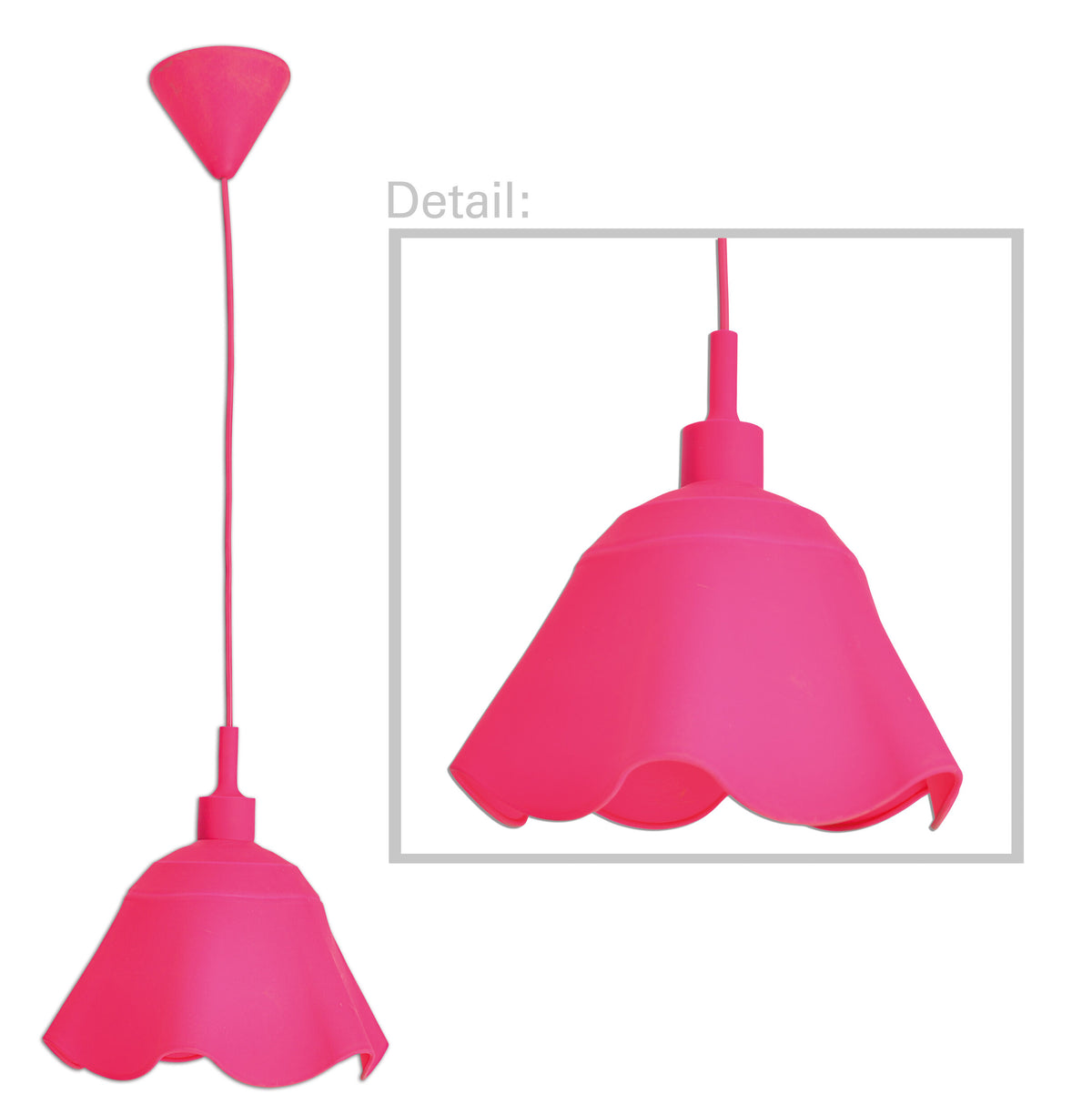 Pendelleuchte "Leya" in pink