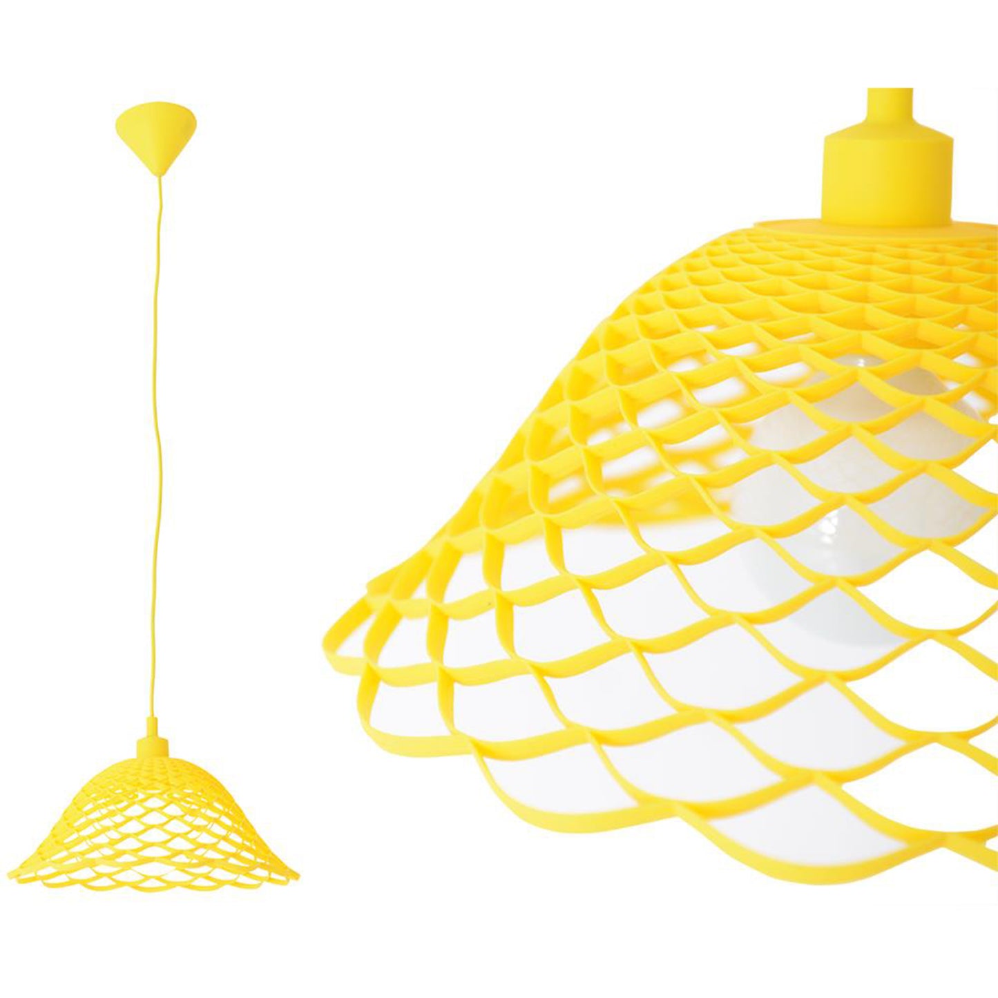 Silikon-Pendelleuchte "CERA" Ø: 35cm gelb