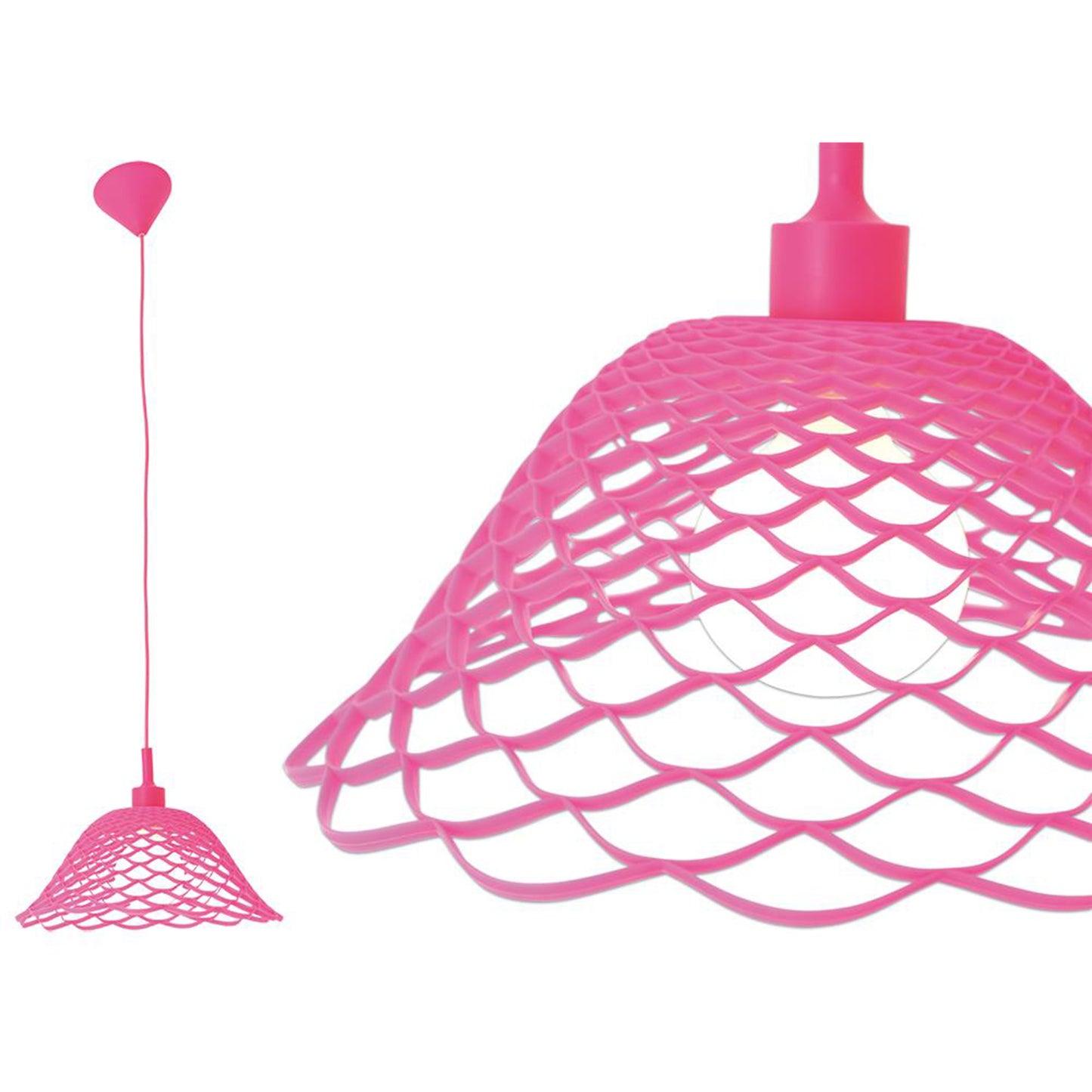 Silikon-Pendelleuchte "CERA" pink