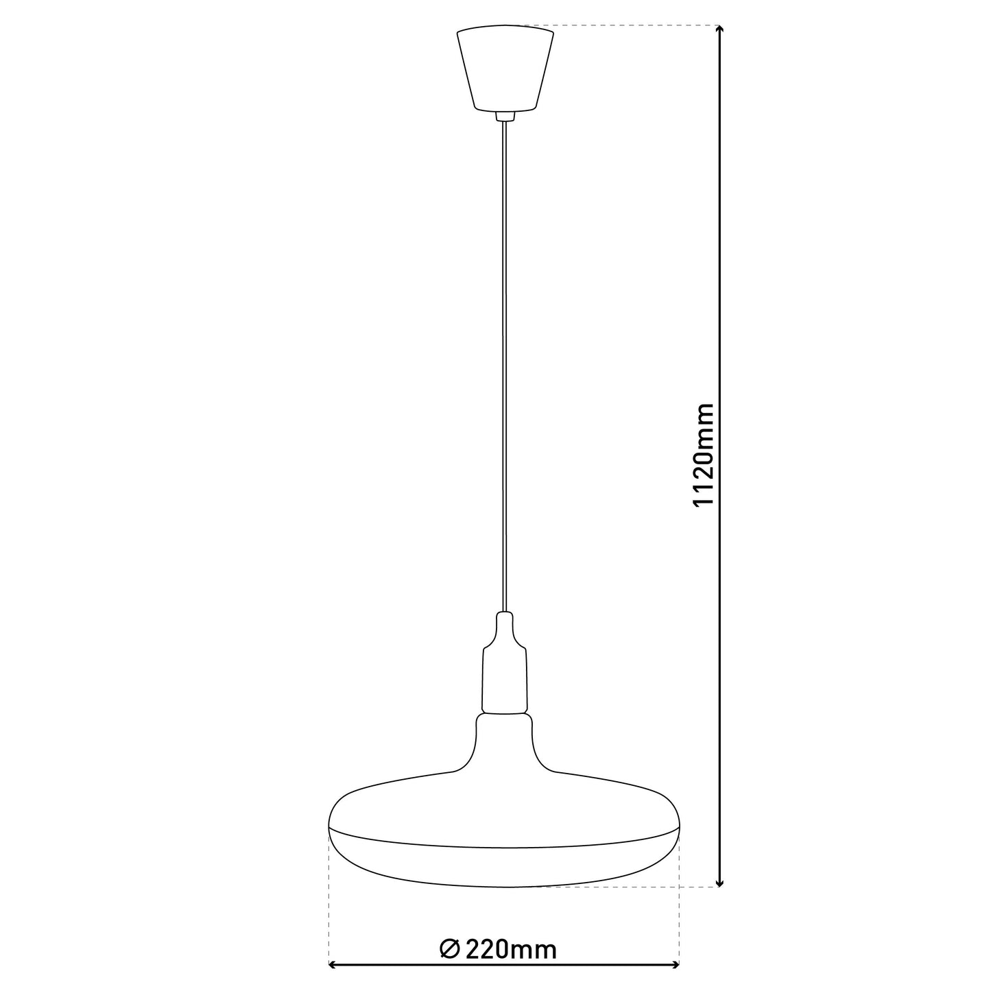 Pendelleuchte "UFO" inkl. E27 / Ø: 22cm rot