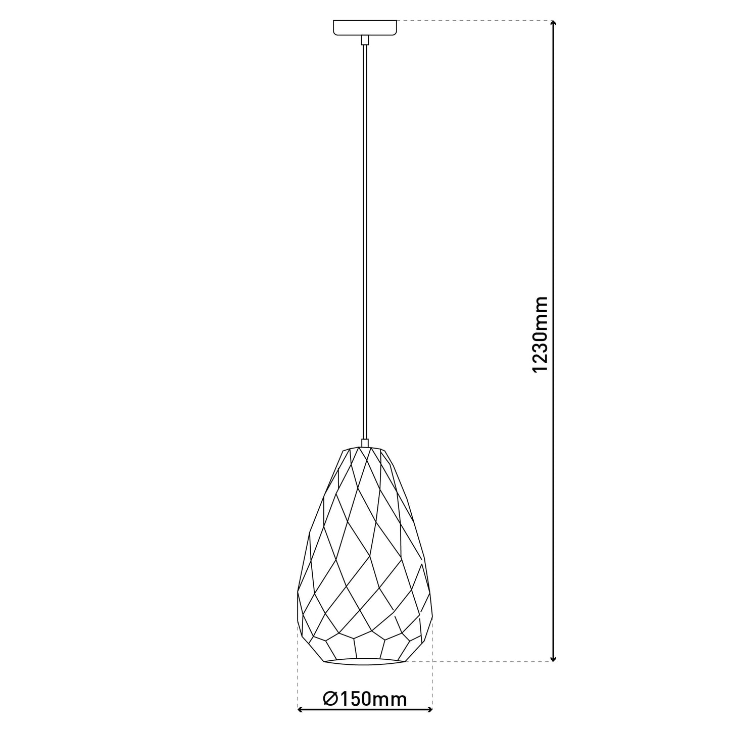 Pendelleuchte "ALISON" Ø: 15cm weiß