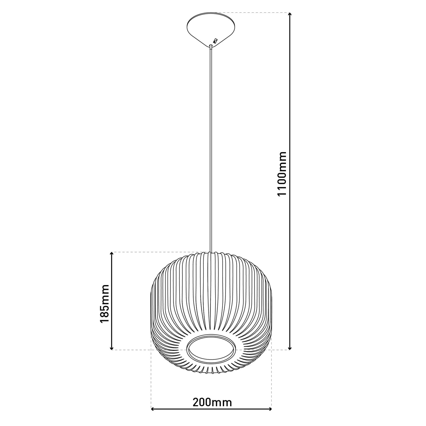 Pendelleuchte "GENEVA" Ø: 20cm weiß
