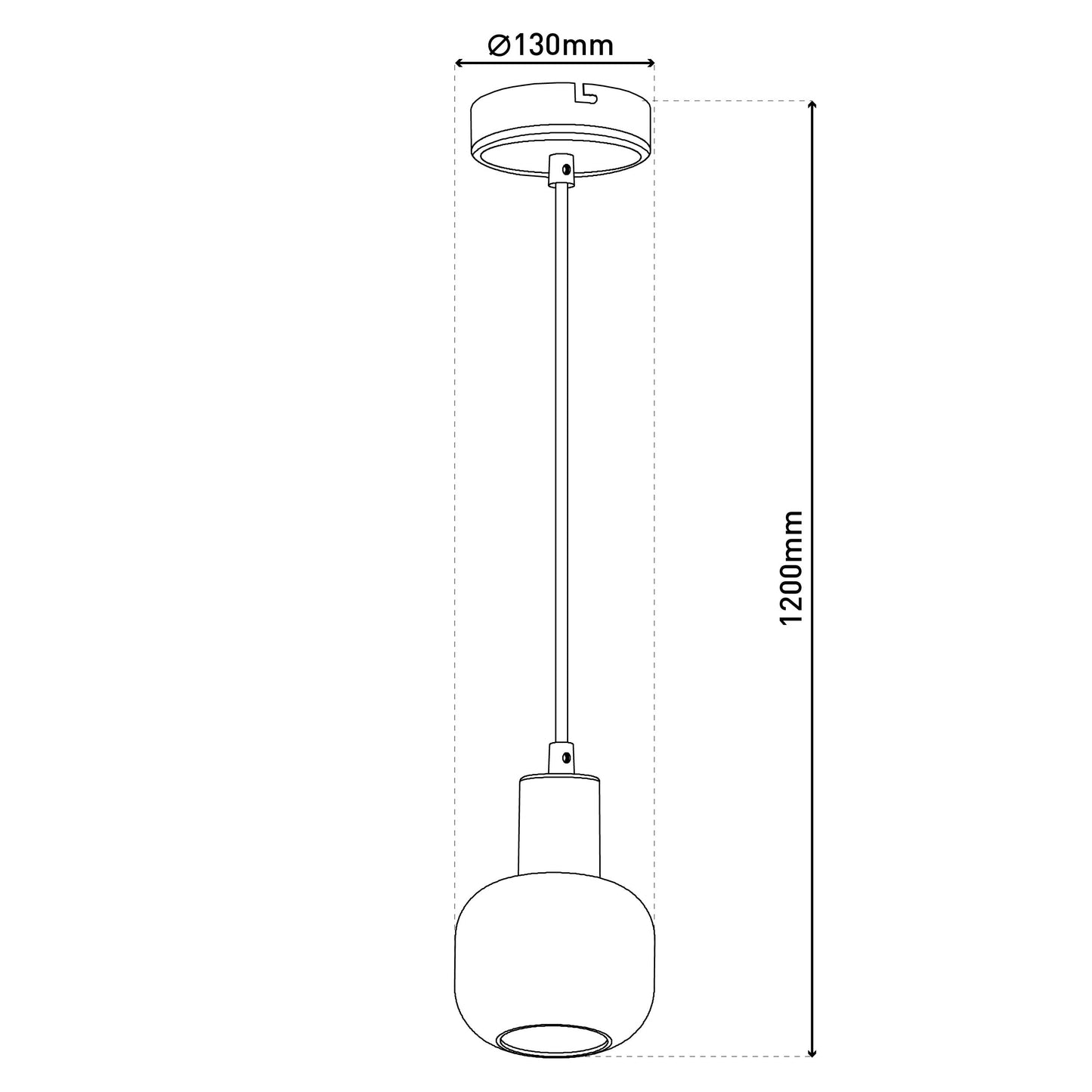 1er Pendelleuchte "FUMOSO" Ø: 13cm