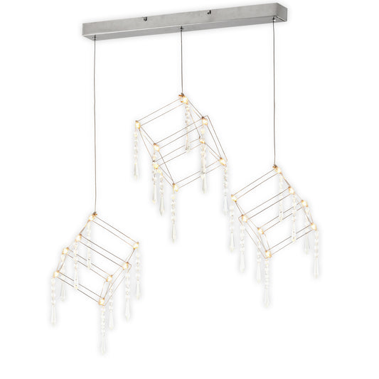 LED Pendelleuchte "ARANEUS" chrom