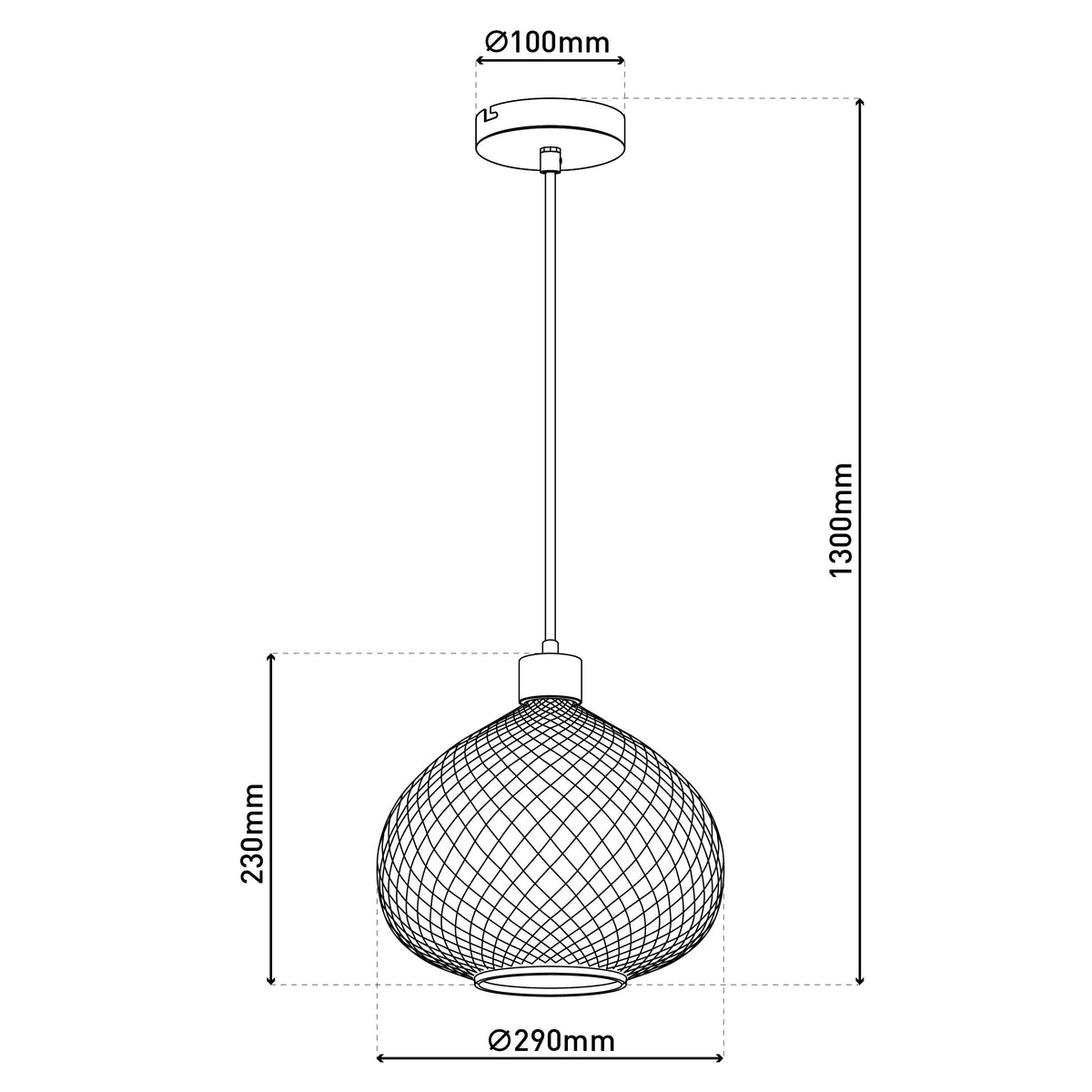Glas-Pendelleuchte "SURRAT" d: 29cm