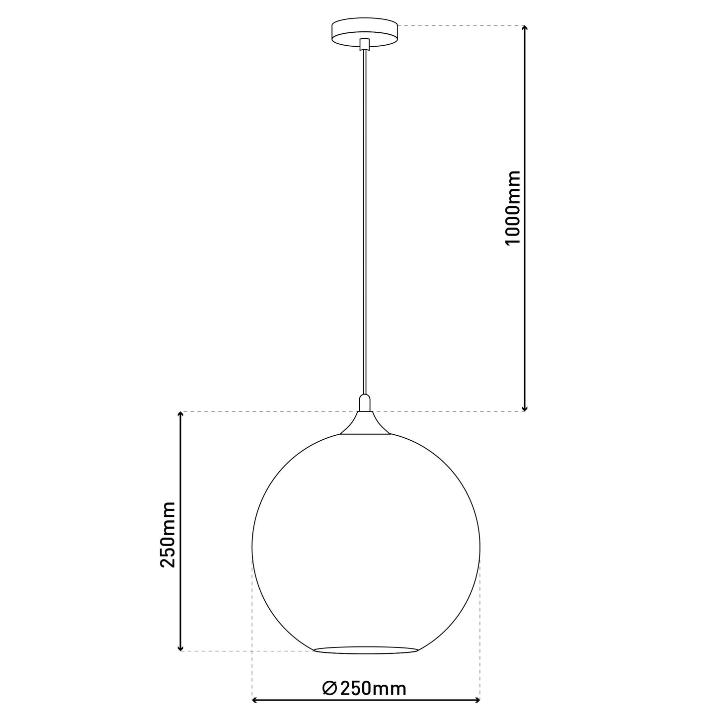 Pendelleuchte "VASO" Ø: 25cm schwarz