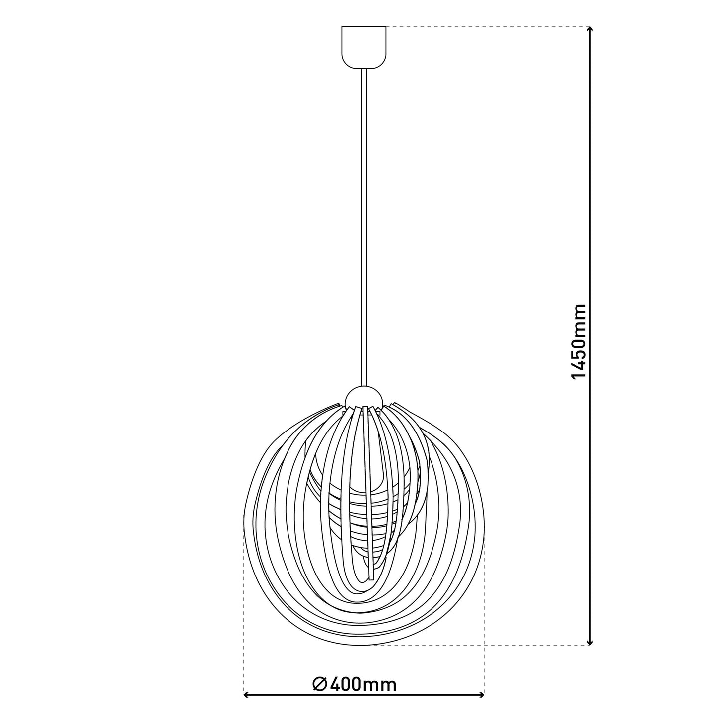 Pendelleuchte "ARMELLA" Ø: 40 cm natur