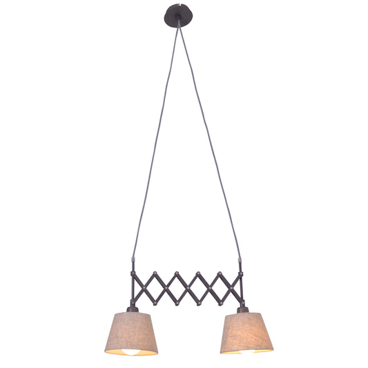 Scheren-/Pendelleuchte "ADRIENNE" max. B: 35-57cm natur