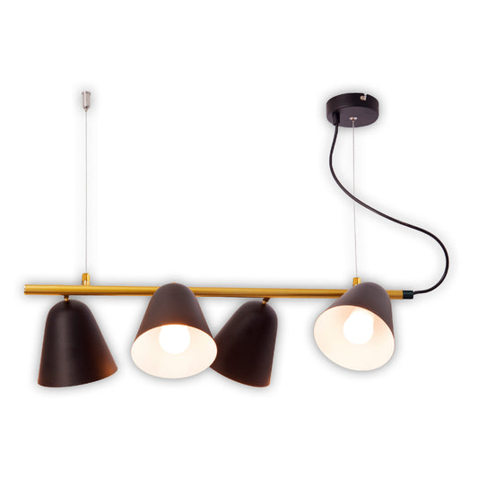 4er Pendelleuchte "TRITON" L: 61cm schwarz
