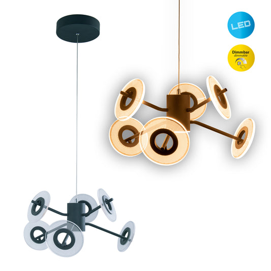 LED Pendelleuchte "DISCUS" L/B: 57cm
