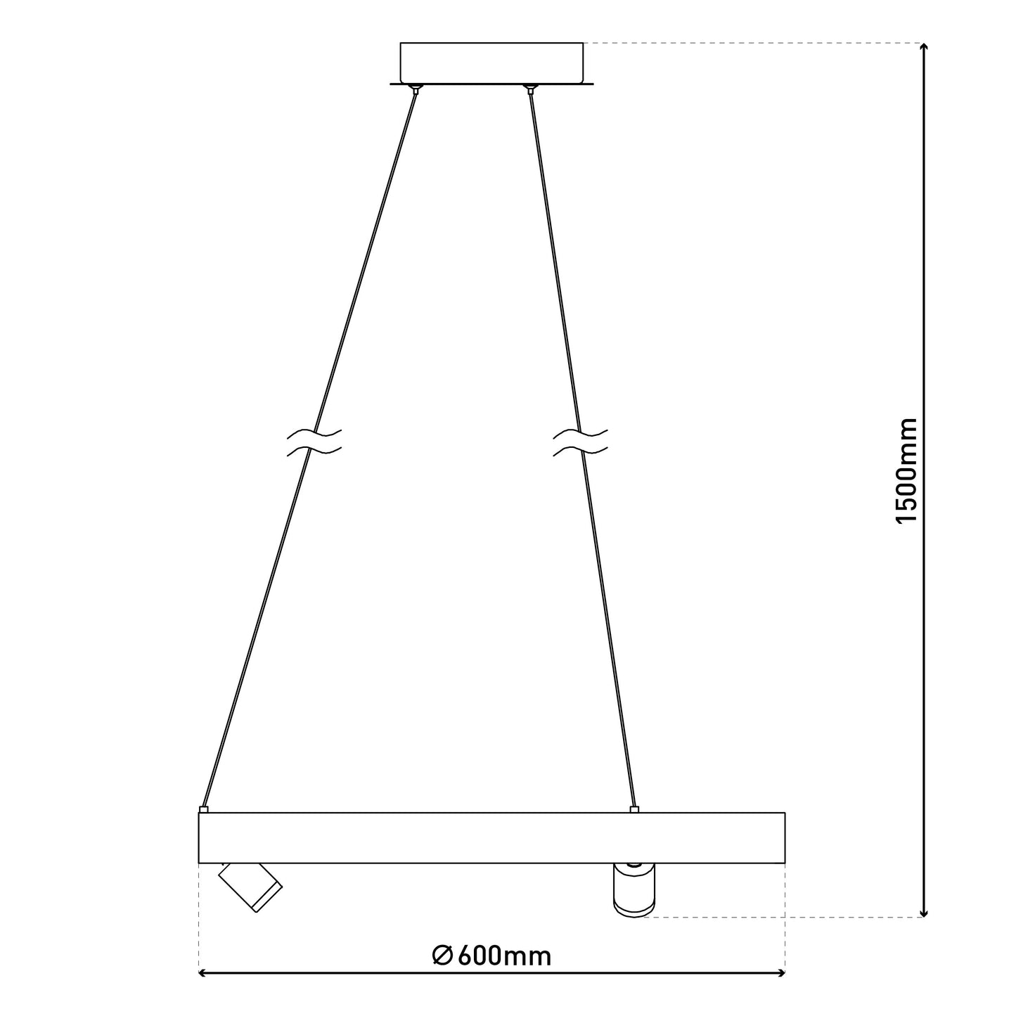 LED Pendelleuchte "TRISTAN" Ø: 58cm