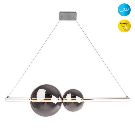 LED Pendelleuchte "NOVA" L: 105,3cm chrom