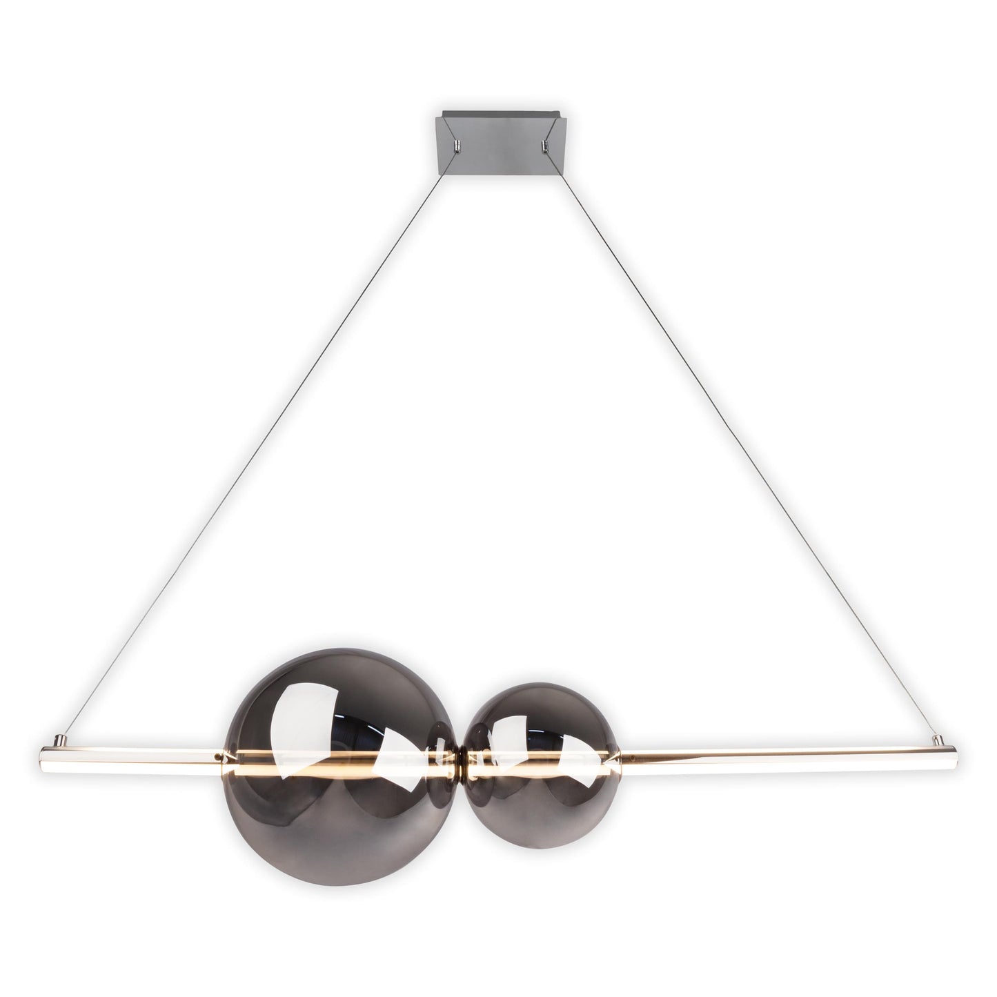 LED Pendelleuchte "NOVA" L: 105,3cm chrom