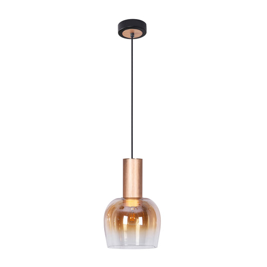 1er Pendelleuchte "FUNDA" amber