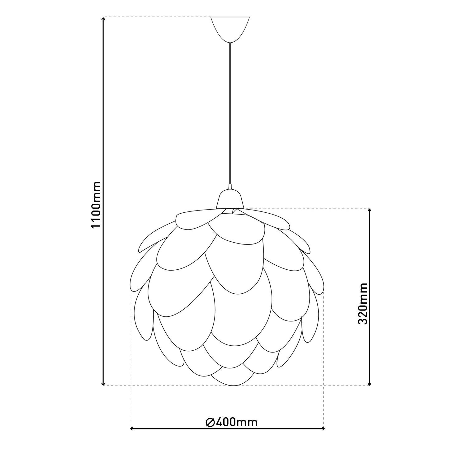 Pendelleuchte "FOGLIA" Ø: 40cm