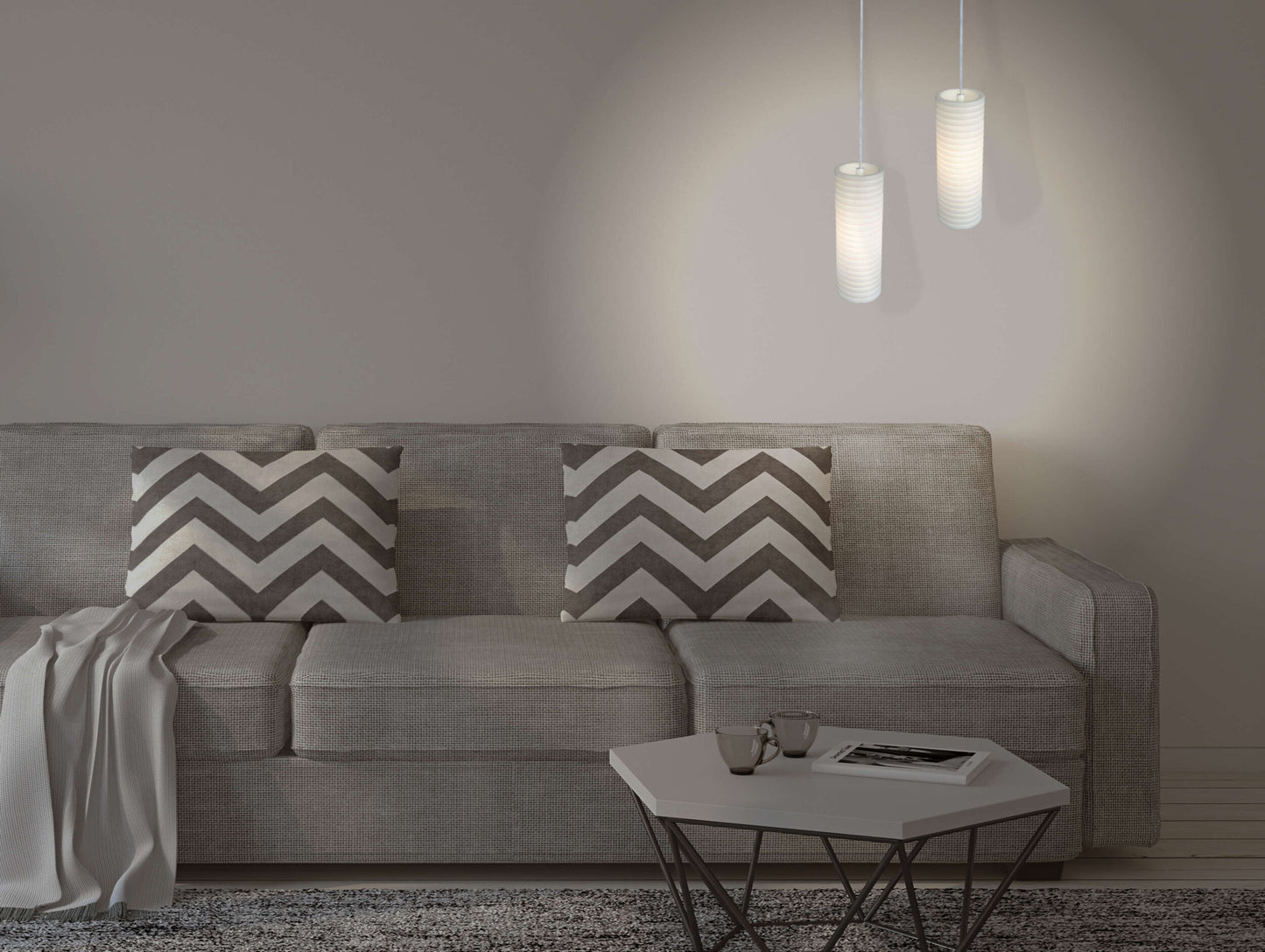 Porzellanpendelleuchte "Gina"
