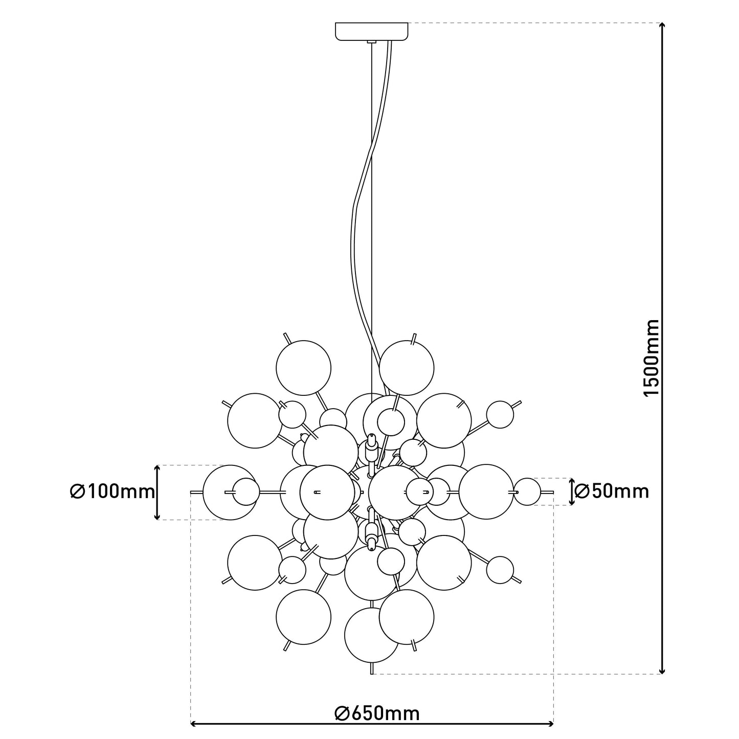 Pendelleuchte "EXPLOSION " Ø: 65cm kupfer