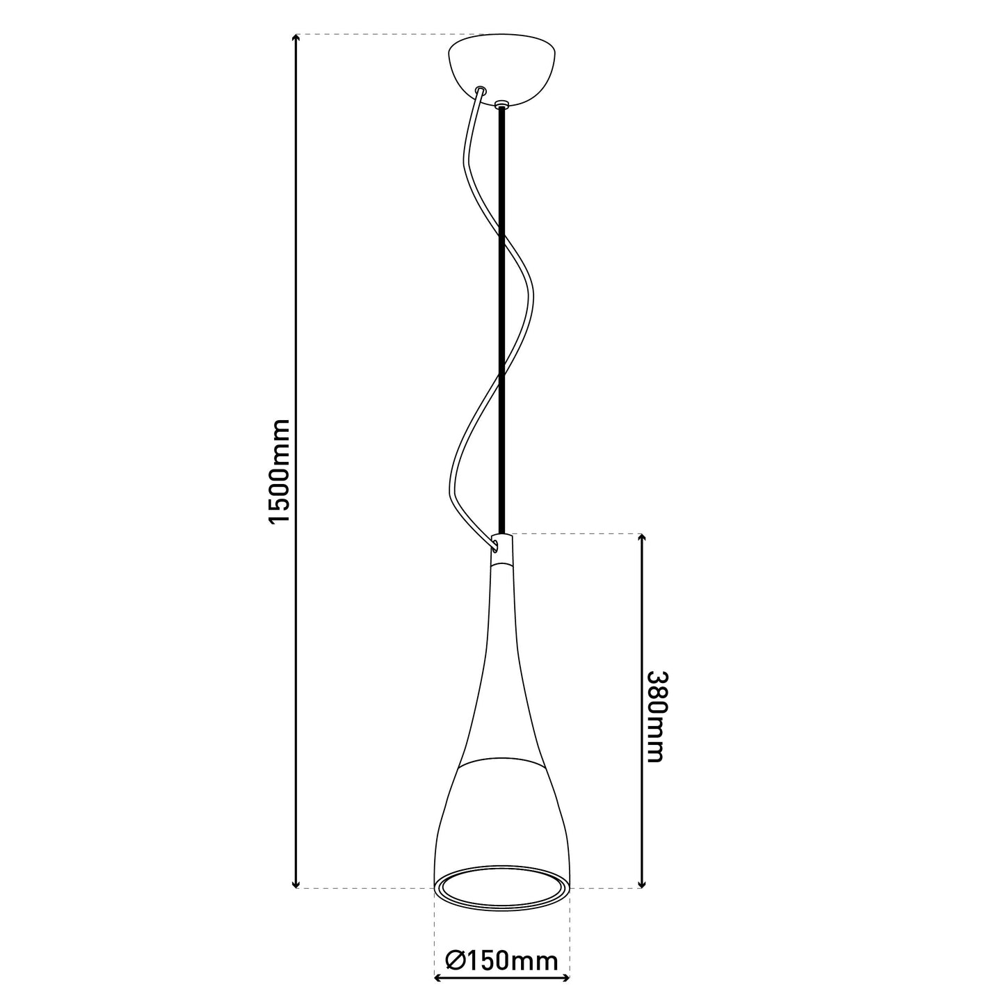LED Pendelleuchte "LIMA" Ø: 15cm weiß