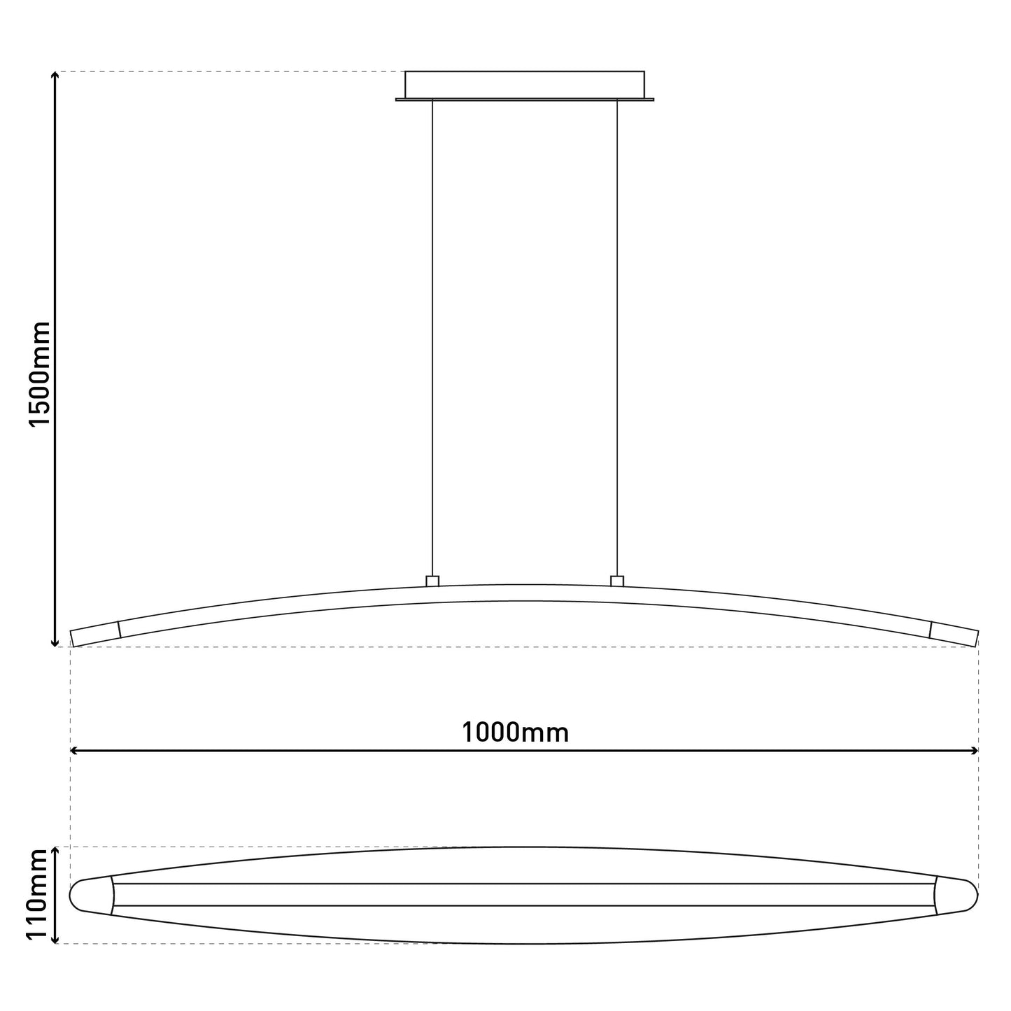 LED Pendelleuchte "BOW"