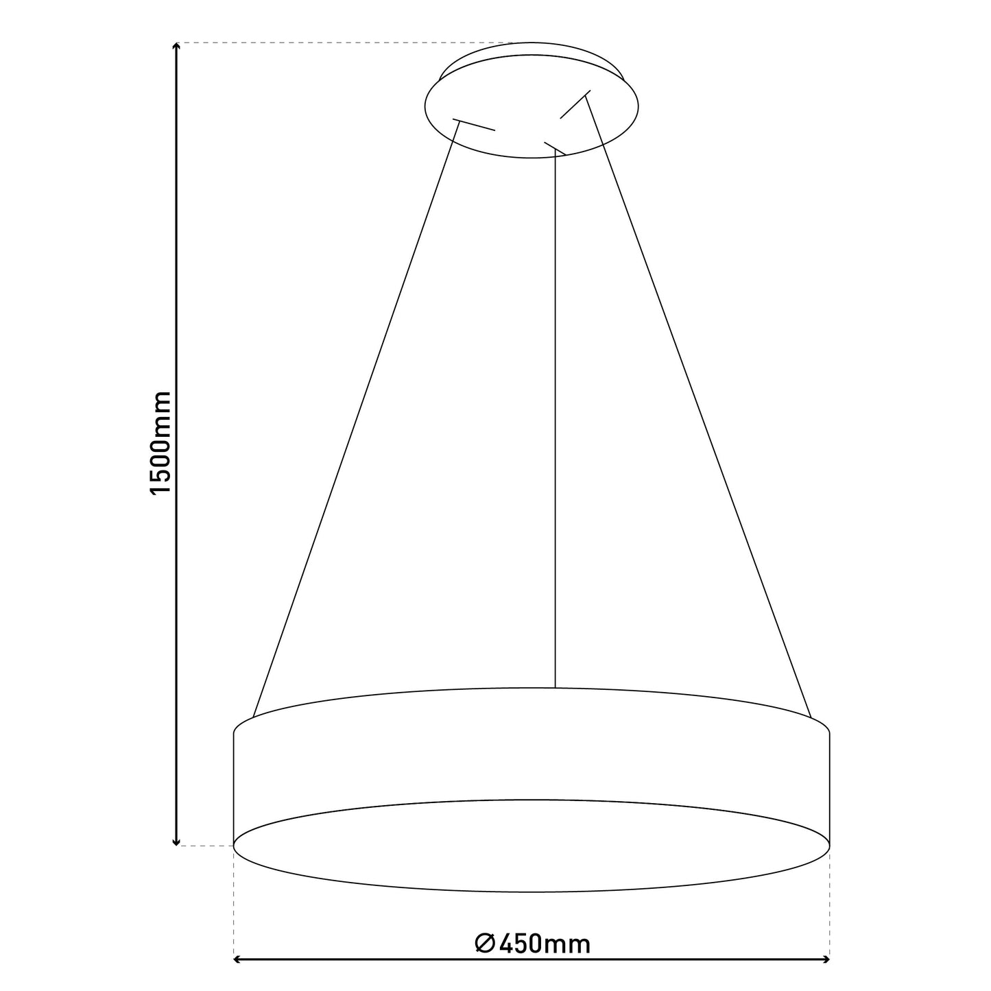 LED Pendelleuchte "CARLA" Ø:45cm weiß