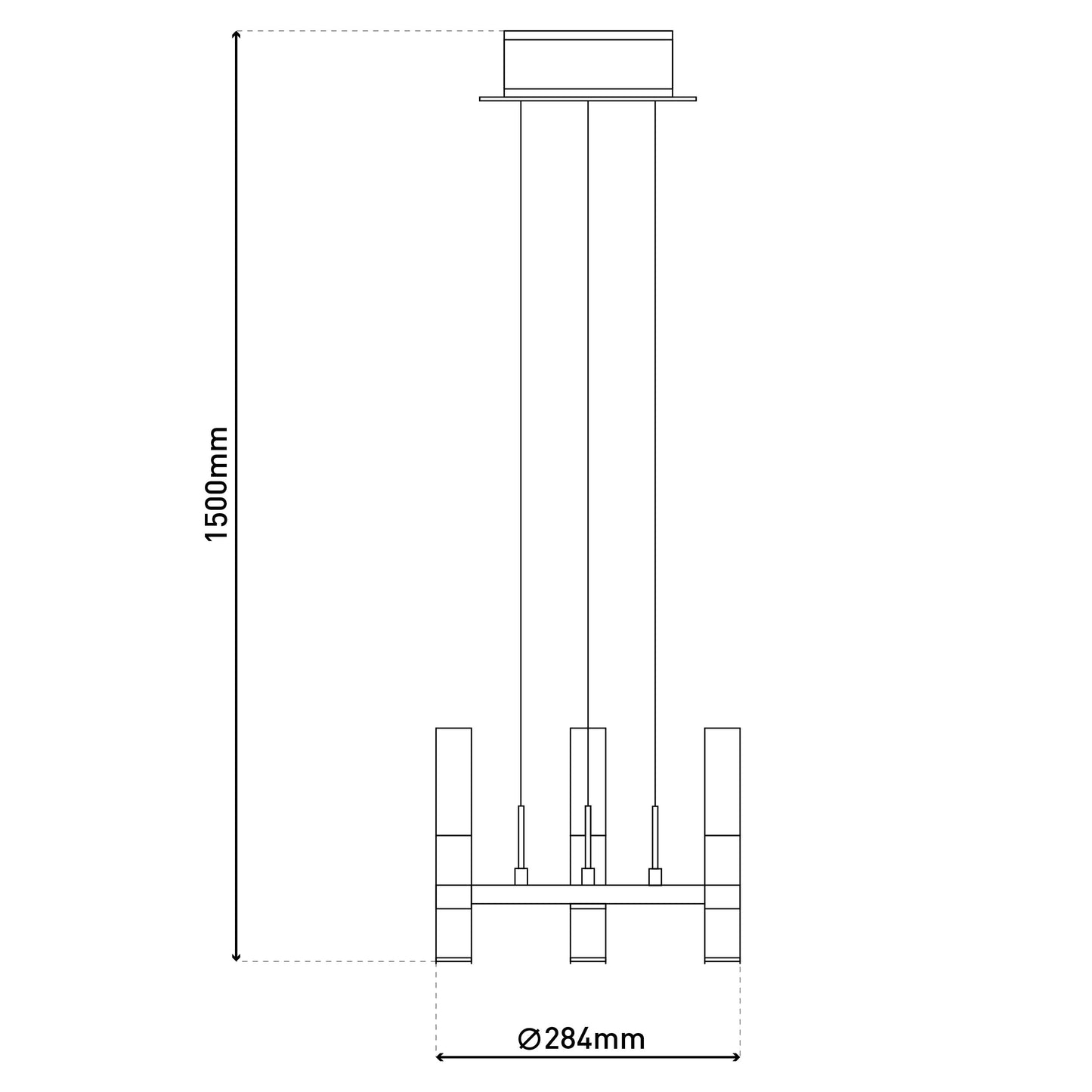 LED-Krone 3flg. d: 28,4cm Up/Down "CASTLE"