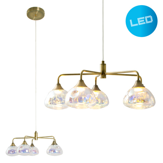 5flg. LED Pendelleuchte "VARNA" Ø: 50cm