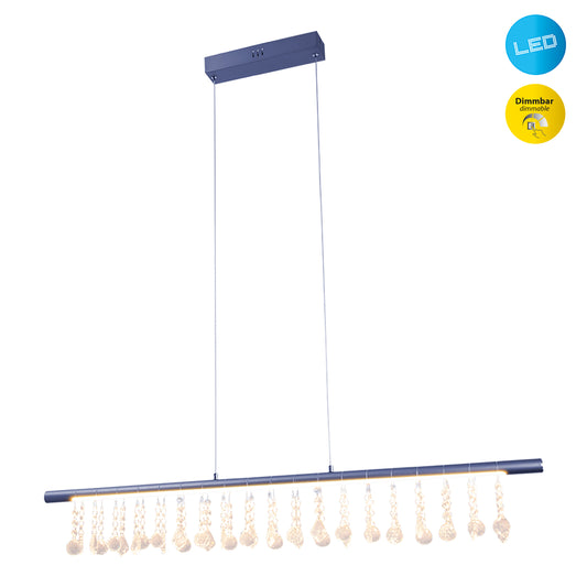 LED Pendelleuchte "NOBILIS" L: 100cm grau