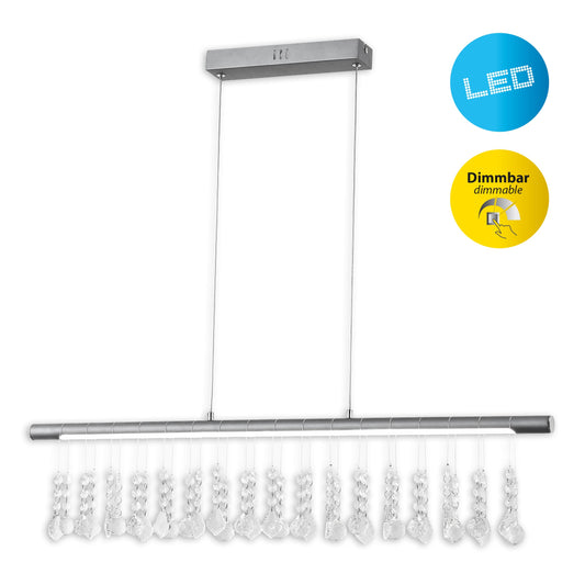 LED Pendelleuchte "NOBILIS" L: 100cm satin-nickel