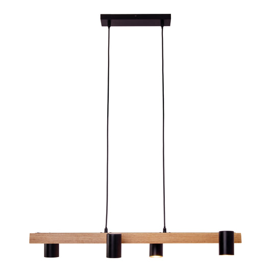 4er Pendelleuchte "FRIDA" L: 80cm schwarz