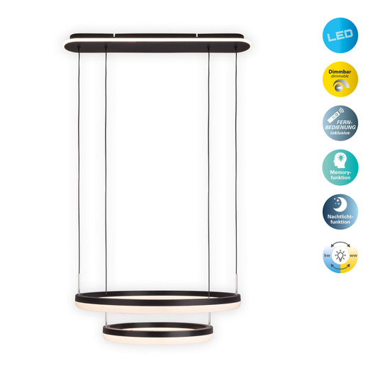 LED / CCT Pendelleuchte "CIRCULO" Ø: 60cm