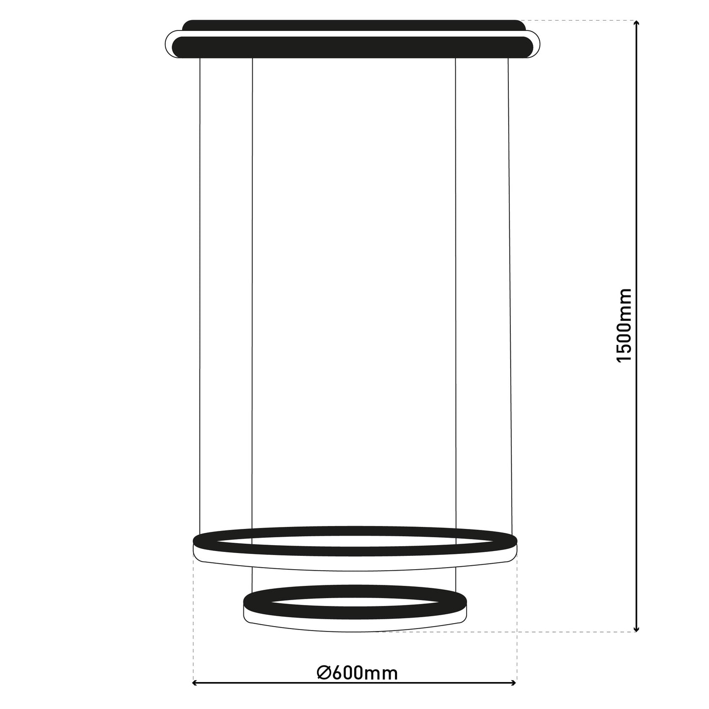 LED / CCT Pendelleuchte "CIRCULO" Ø: 60cm