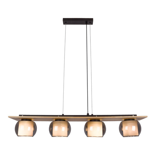 4er Pendelleuchte "TEXAS" L: 90cm smoky