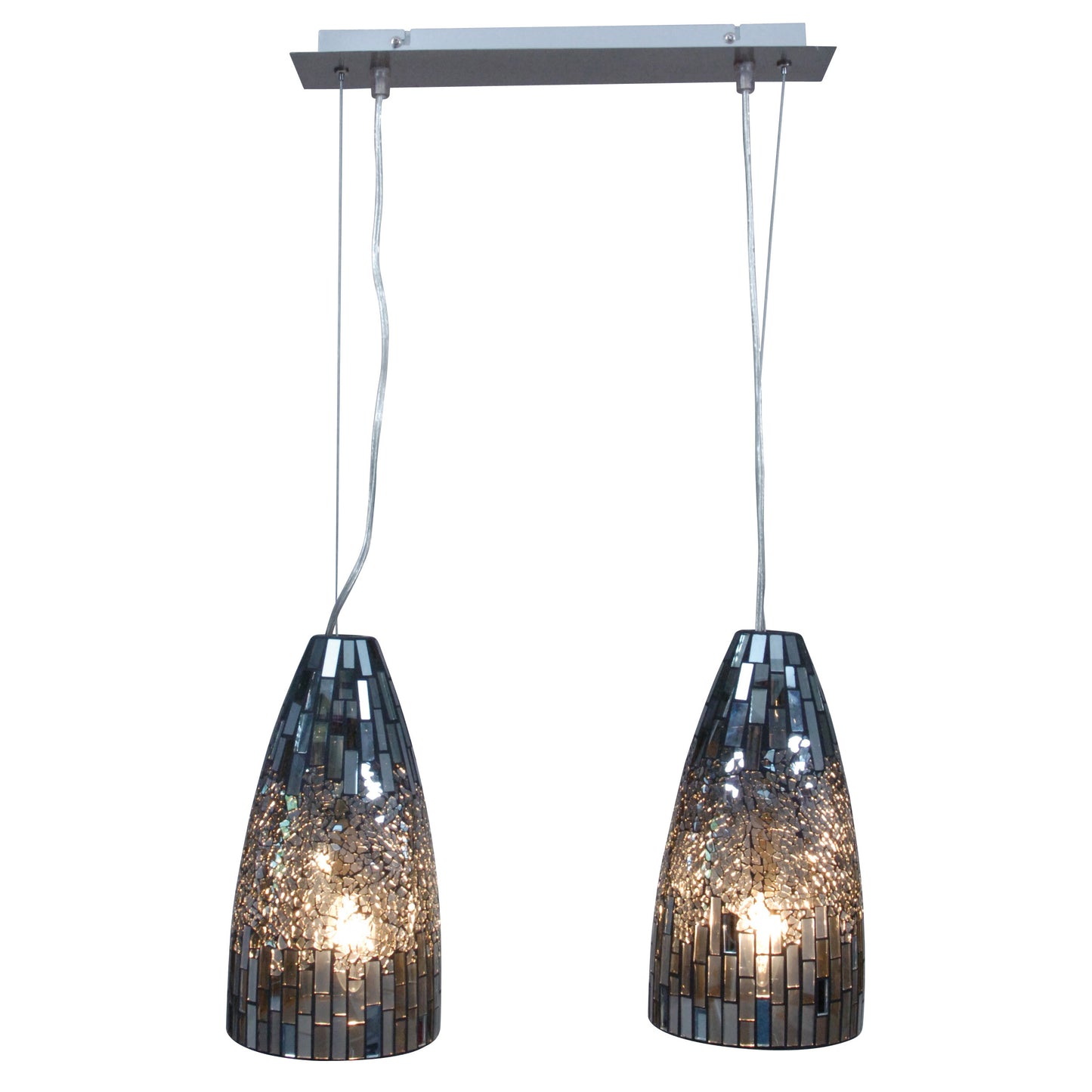 Glaspendelleuchte 2 flg.