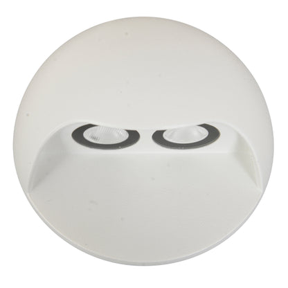 LED Außenwandleuchte "VEDUS" d:13cm, Außenwandlampe im Modern Style, aus Metall in weiß, 6,8 cm hoch, Ø 13 cm, 13 cm tief, LED Platine