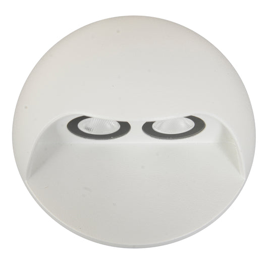 LED Außenwandleuchte "VEDUS" d:13cm, Außenwandlampe im Modern Style, aus Metall in weiß, 6,8 cm hoch, Ø 13 cm, 13 cm tief, LED Platine