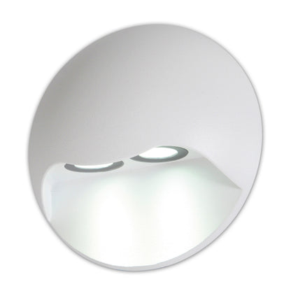 LED Außenwandleuchte "VEDUS" d:13cm, Außenwandlampe im Modern Style, aus Metall in weiß, 6,8 cm hoch, Ø 13 cm, 13 cm tief, LED Platine