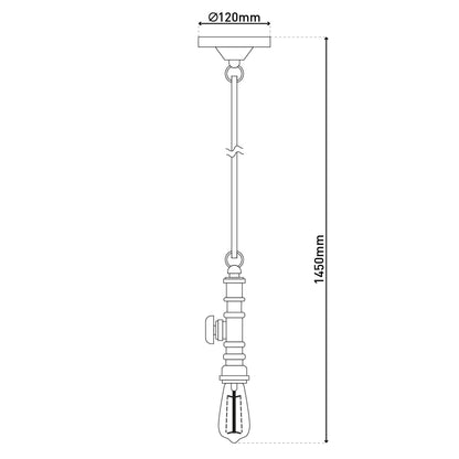 Metallbaldachin "REGIA" H: 145cm inkl. Hanfseil
