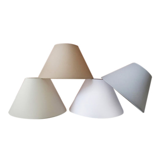 Lampenschirm für Tischleuchten "Causia", Leuchtenschirm im Classic Style, aus Textilmaterial in beige, 14 cm hoch, Ø 20 cm, für E14 -Fassung