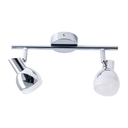 2er LED Wand-/Deckenschiene "CHROMEY" L:30cm