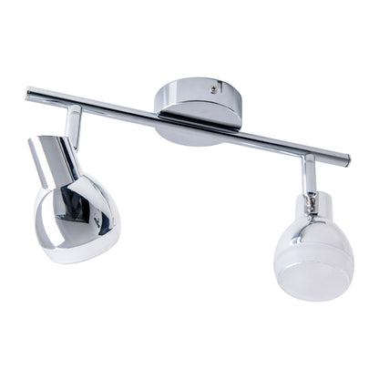 2er LED Wand-/Deckenschiene "CHROMEY" L:30cm
