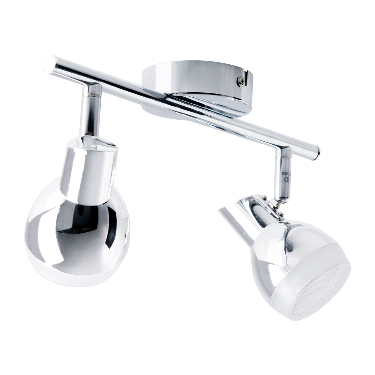 2er LED Wand-/Deckenschiene "CHROMEY" L:30cm