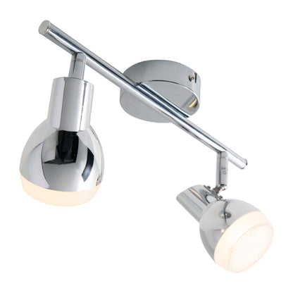 2er LED Wand-/Deckenschiene "CHROMEY" L:30cm