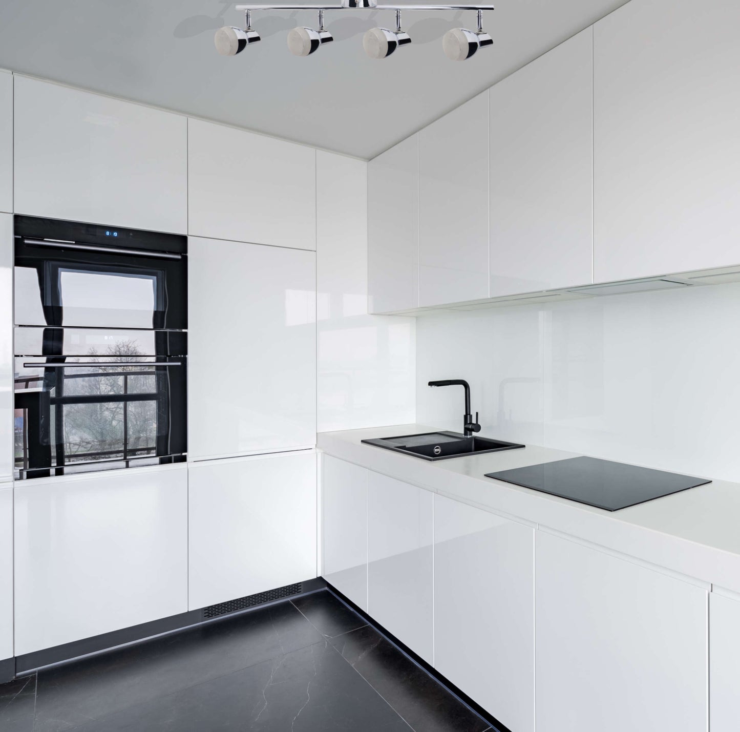 4er LED Wand-/Deckenschiene "CHROMEY"