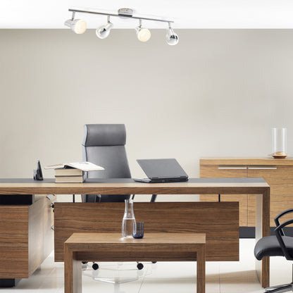 4er LED Wand-/Deckenschiene "CHROMEY"